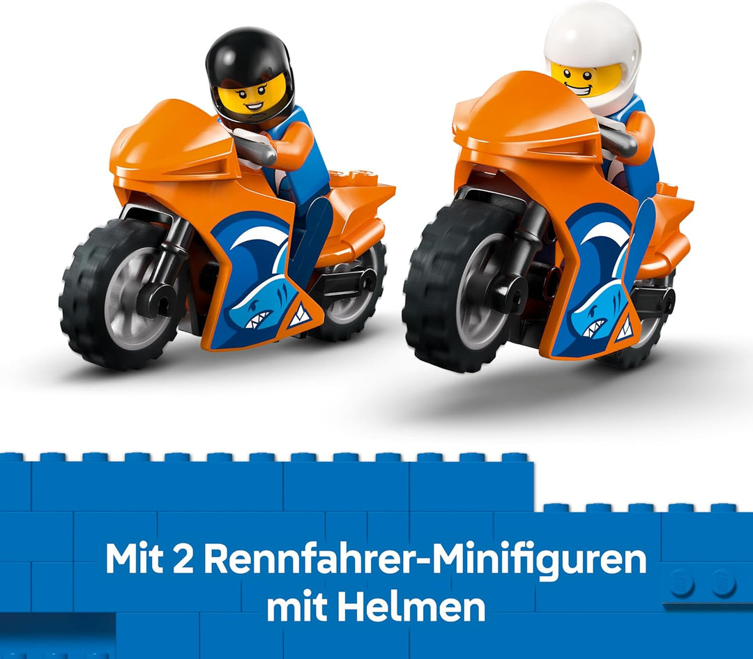 LEGO City Motorradtransporter - Spielzeug zur Förderung der Feinmotorik mit Transporter, 2 Motorräde