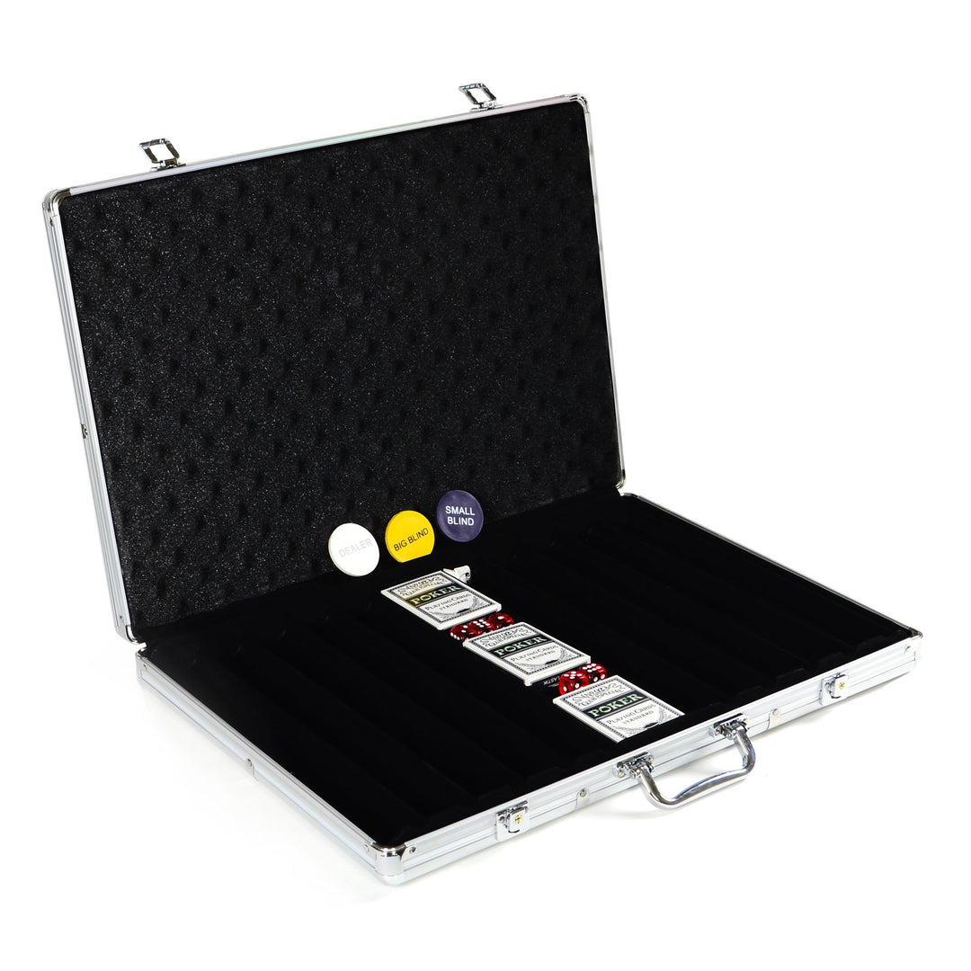 Nexos Trading Pokerkoffer leer + Poker Zubehör für bis zu 1000 Pokerchips