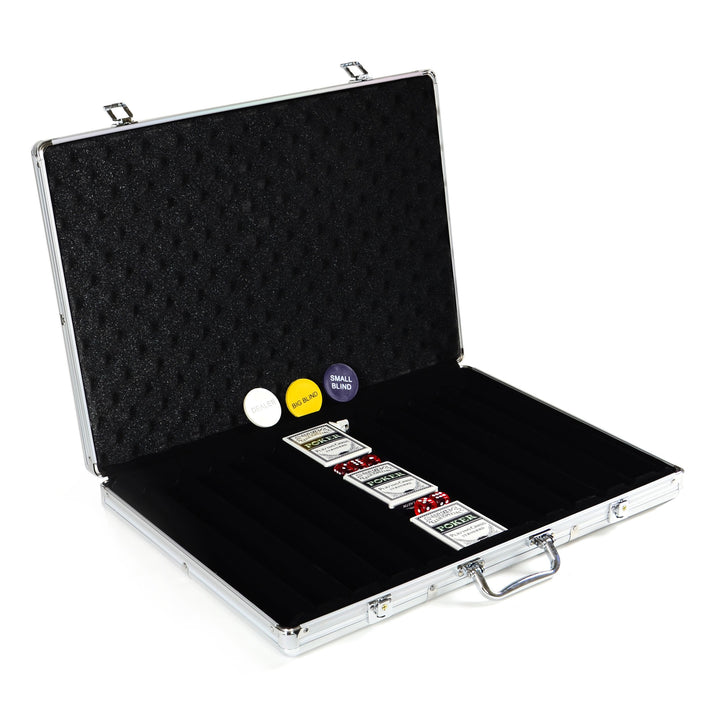 Nexos Trading Pokerkoffer leer + Poker Zubehör für bis zu 1000 Pokerchips