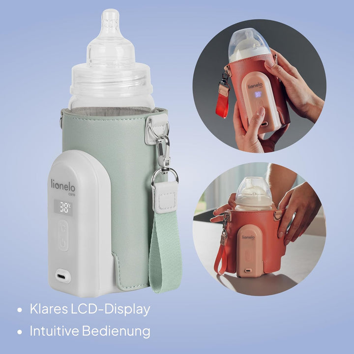 LIONELO Thermup Go Evo Tragbarer Babyflaschenwärmer, hält Flüssigkeiten warm, 5 Betriebstemperaturen