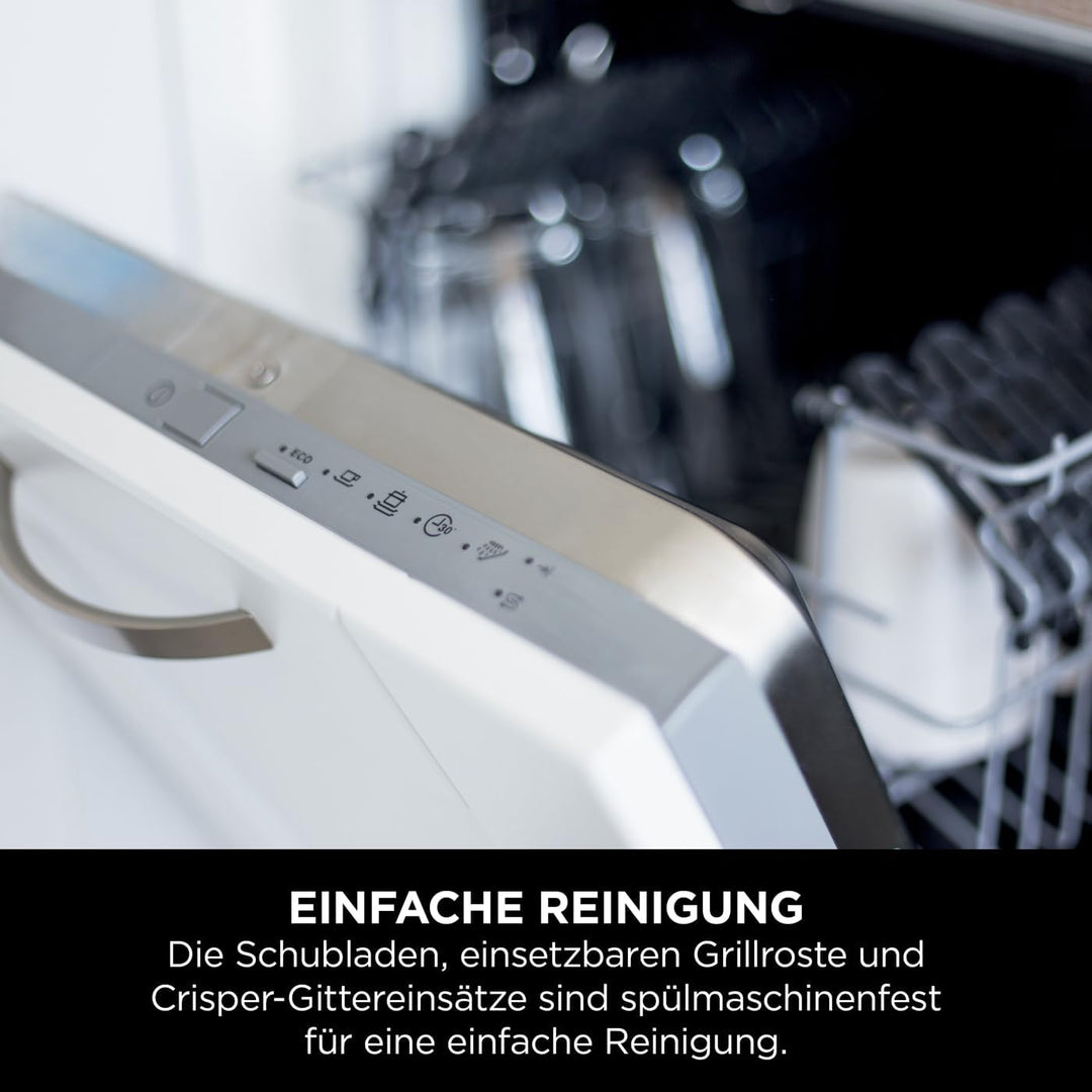 Ninja Double Stack Heissluftfritteuse, 7,6 L Airfryer, Doppelkorb-Heissluftfritteuse mit 4 Kochstufe