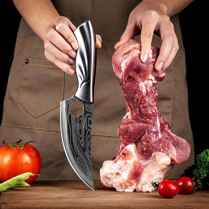 Fubinaty Japanisches Kochmesser High Carbon Steel Ausbeinmesser Kleines Hackmesser Outdoor Küchenmes