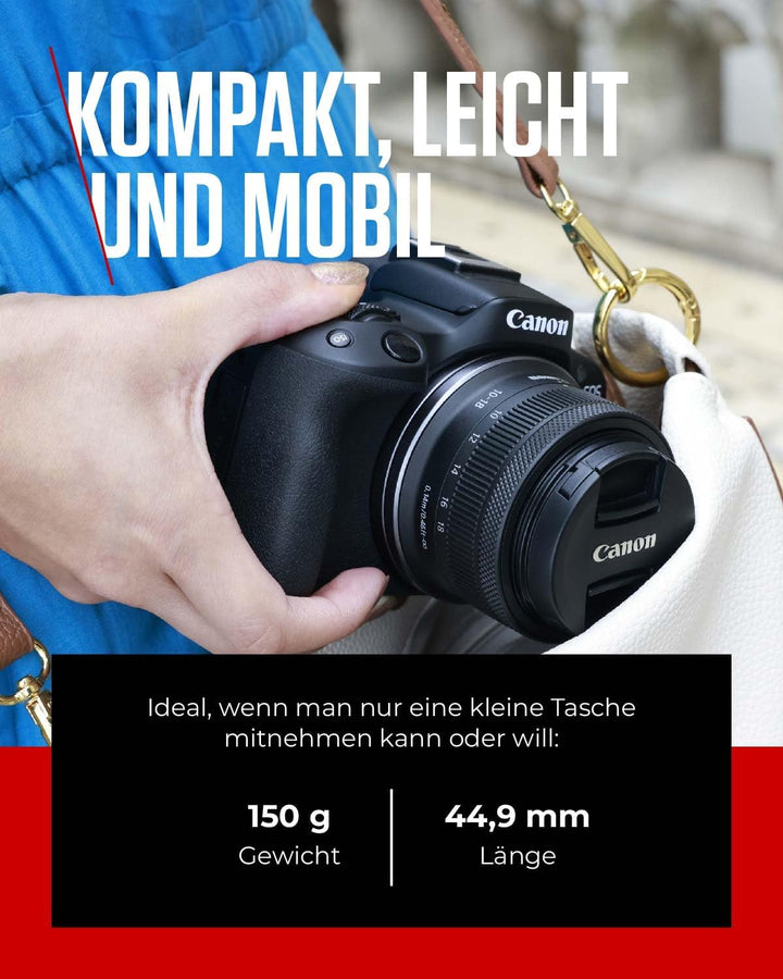 Canon RF-S 10-18mm F4.5-6.3 is STM extrem kleines, leichtes Ultraweitwinkel-Zoomobjektiv für Canon E