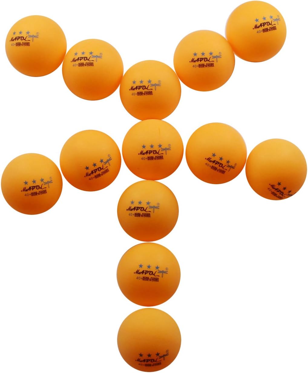 MAPOL Tischtennisbälle, 3 Sterne, Orange, 100 Stück