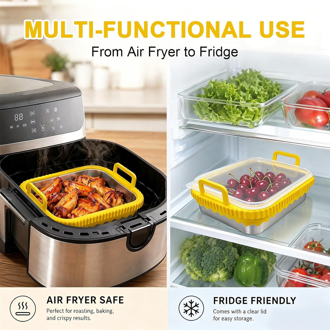 Auflaufform Airfryer für COSORI Heissluftfritteuse 2 Kammern/Ninja Heissluftfritteuse AF400EU/DZ400E