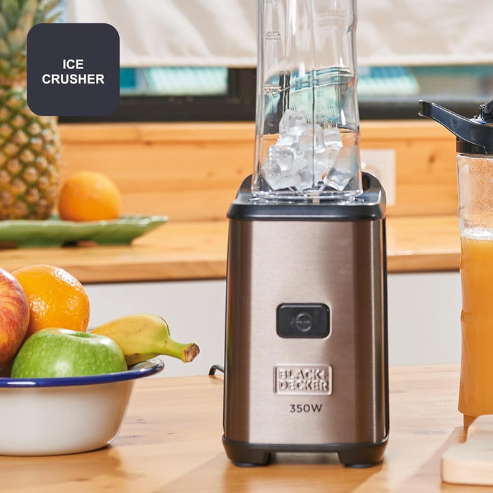 BLACK+DECKER BXJBA350E - Standmixer, Puls-Funktion, Gefäss aus Kunststoff mit 1,5 l, 4-schneidige Ed