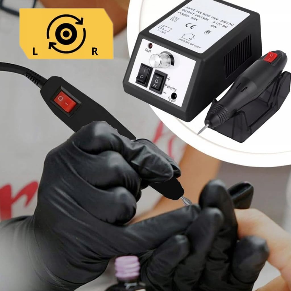 Lewer - Nagelfräser Set DM-2000 20W, Professionelles Maniküre & Pediküre Set, Nagelhaut- & Lackentfe