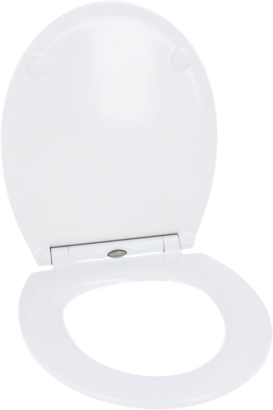 Hydroland Absenkbarer Toilettendeckel D1 Slim Antibakteriell Oval Weiss | WC Sitz mit Absenkautomati