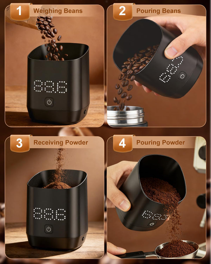 Kaffee Waage, Digital Kaffeewaage för Espresso & Pour-Over, Kaffeewaage mit Timer Barista Zubehör, M