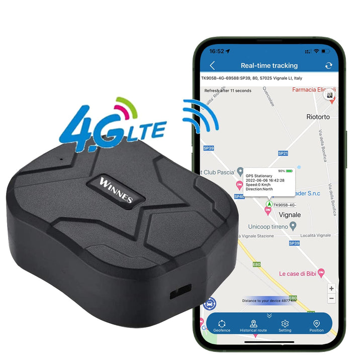 4G LTE GPS Tracker,GPS Tracker Auto 10000mAh 80 Tage Standby Starker Magnet Wasserdicht Tracker und