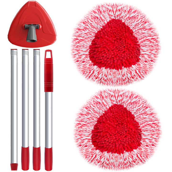 2 Stück Spin Wischmopp Ersatzbezug für Vileda Turbo Mop,3 in 1 Wischmop Wischer Ersatzköpfe mit 76-1