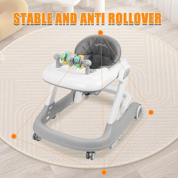 Homewell 2 in 1 Lauflernhilfe, Höhenverstellbar in 3 Positionen, Laufhilfe, Lerncenter mit Klavierta