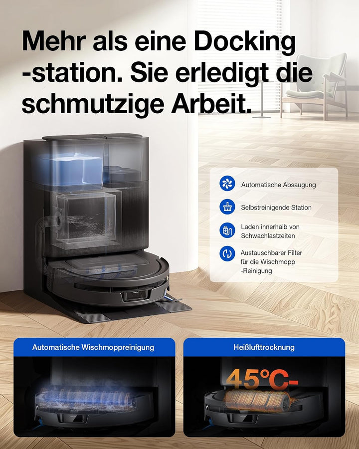 ECOVACS DEEBOT T90 MAX Omni Saugroboter mit Wischfunktion, 30.000 Pa Blast