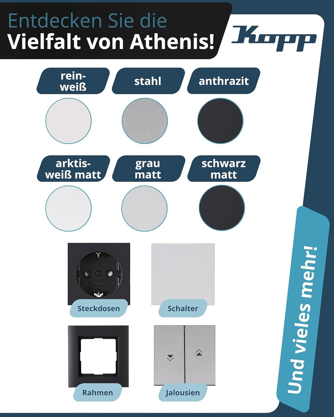 Kopp Athenis Abdeckrahmen 2-fach Glas mintfarben Art. Nr. 405408014 2-fach Mint, 2-fach Mint