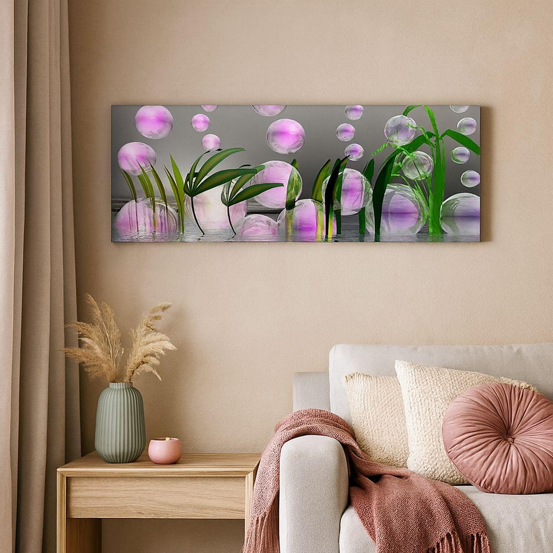 Wandbilder Dekoration Wohnzimmer Computer Grafik Blase Panorama Bilder auf Leinwand 120x50cm Leinwan