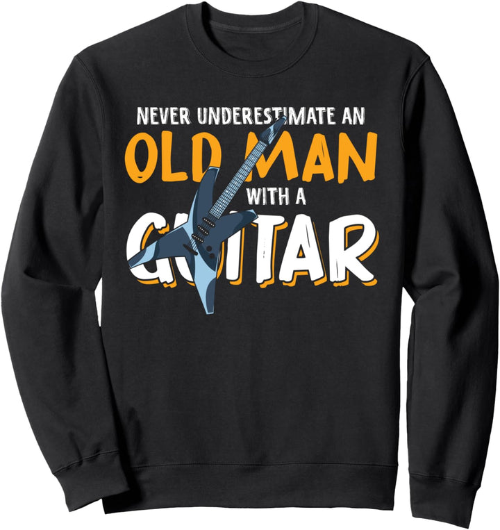 Gitarrist Rentner Rock Musik Ruhestand Lustiges Gitarre Sweatshirt