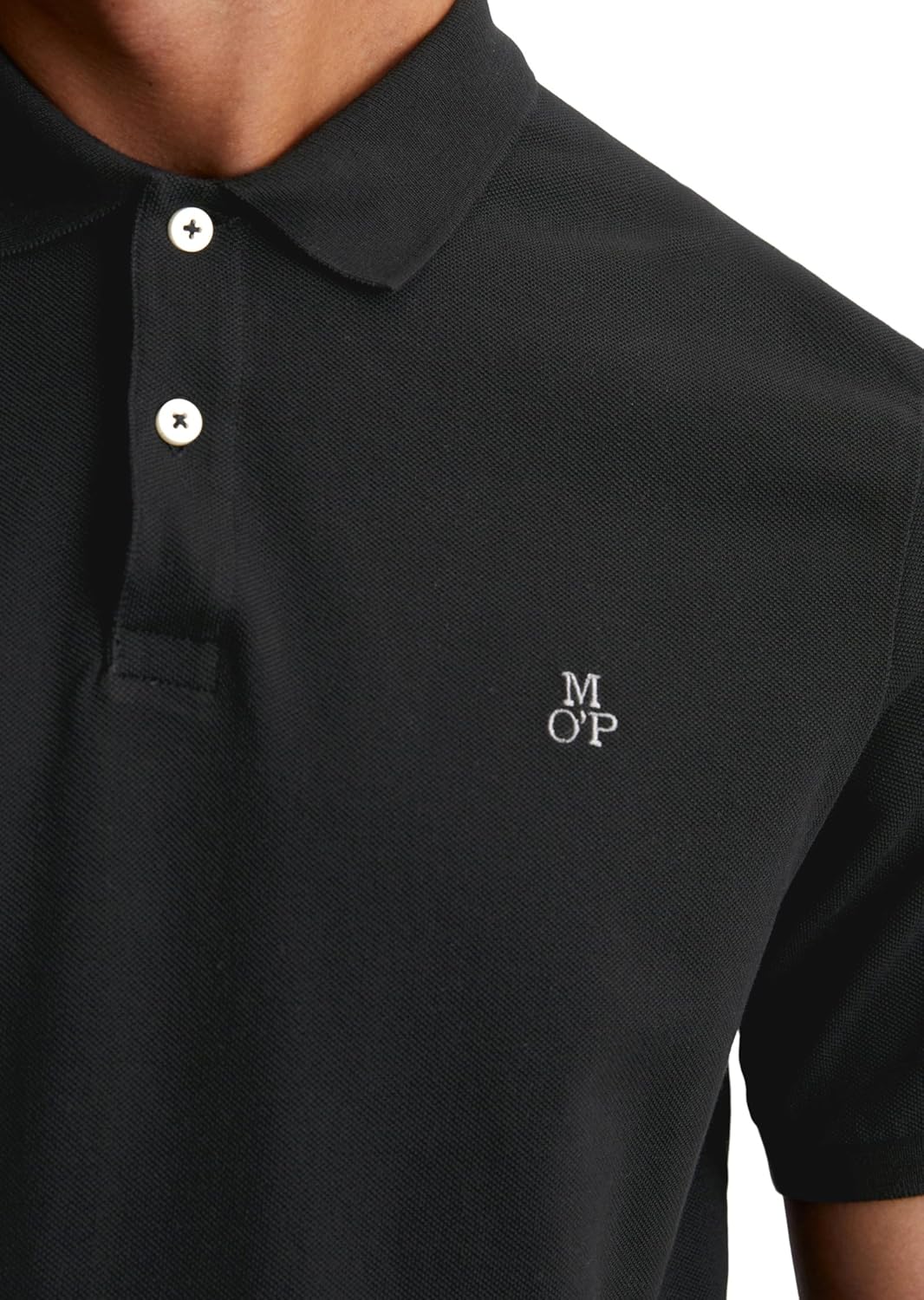 MARC O’POLO CASUAL Polo – Herren Poloshirt – klassisches Polohemd aus Bio-Baumwolle S Schwarz, S Sch