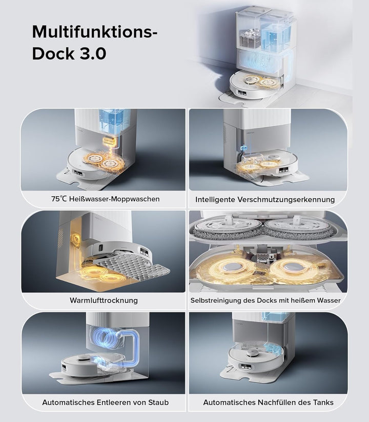 roborock Qrevo Edge Saugroboter mit Wischfunktion, Dual Anti-Tangle-System, AdaptiLift Chassis, 18.5