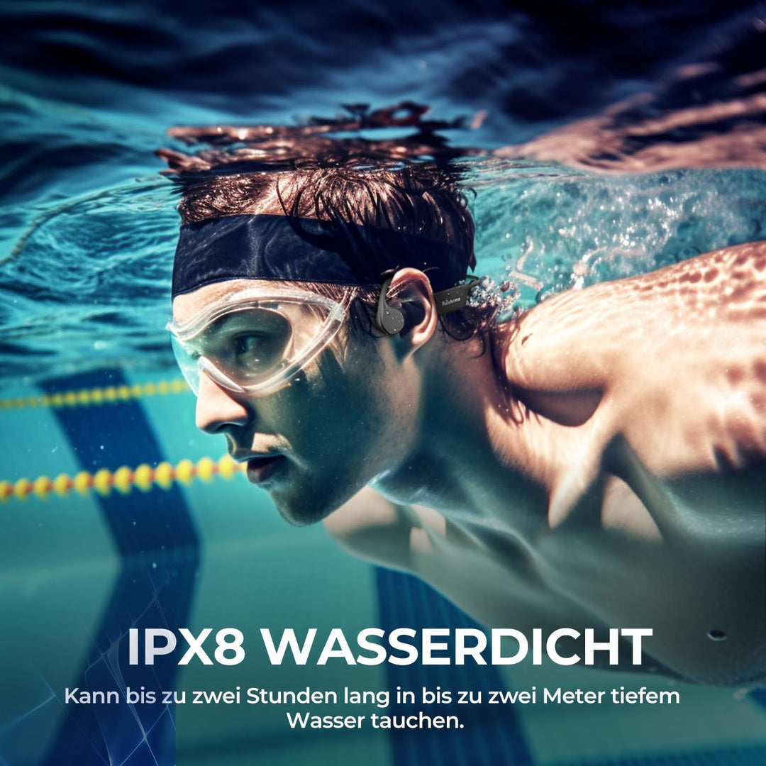 Schwimmen Kopfhörer, Knochenschall Kopfhörer Eingebaute 32GB Speicher, MP3 Sport Kopfhörer Bluetooth
