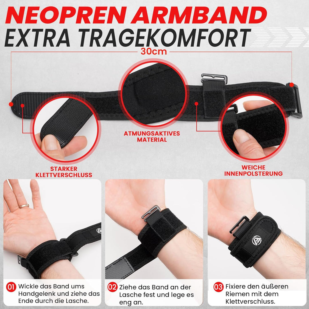 Handtrainer Fingertrainer, Griffkraft Trainer Set, Verstellbarer Unterarmtrainer, Finger Trainer, Un