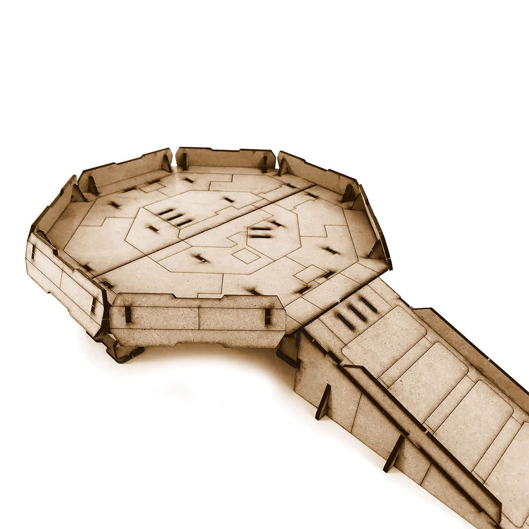 Pwork Wargames Landing Platform - Kulissenset für Miniaturen im Massstab 28 mm / 35 mm - Tabletop-Mi