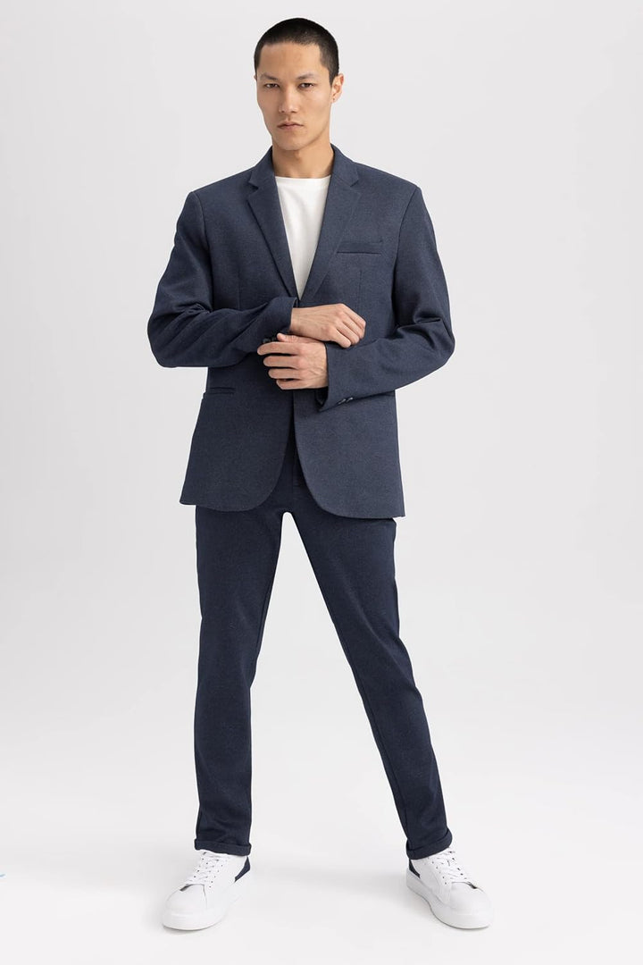 DeFacto Herren Blazer 48 Navy, 48 Navy