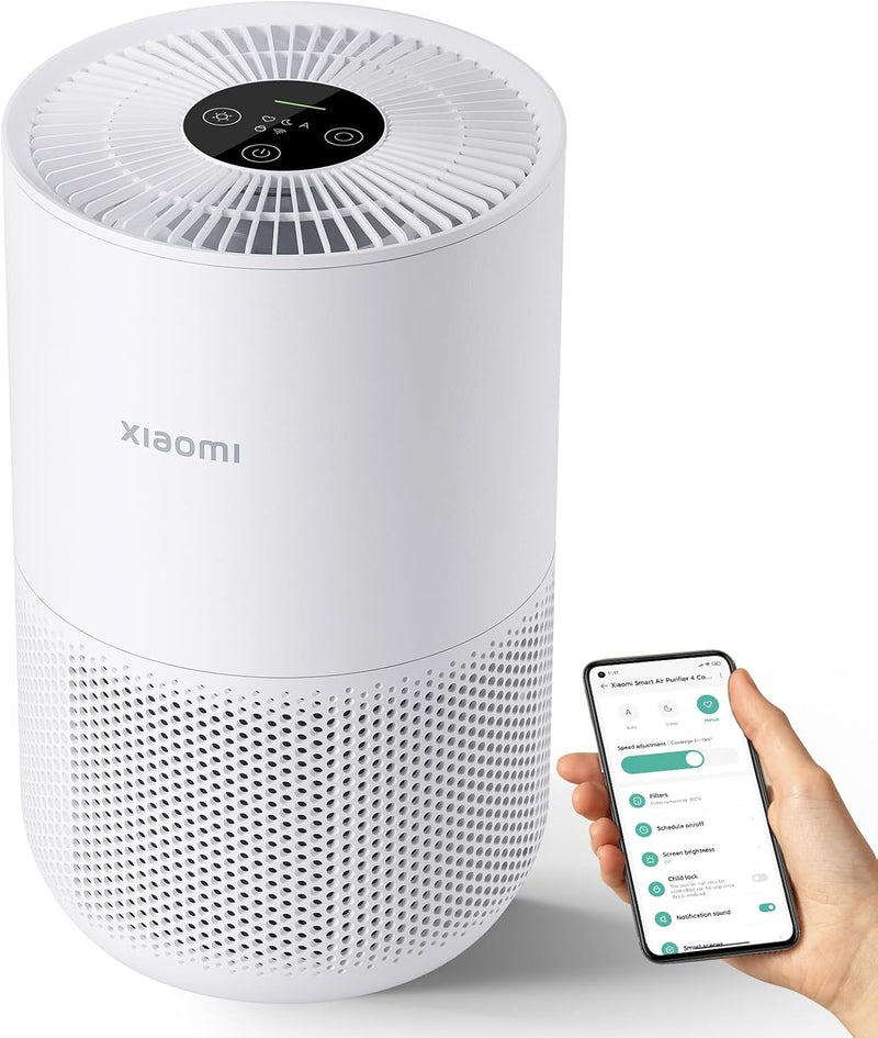 Xiaomi Smart Air Purifier 4 Compact Luftreiniger(beseitigt bis zu 99, 97% Tierhaare, Staub, Viren &