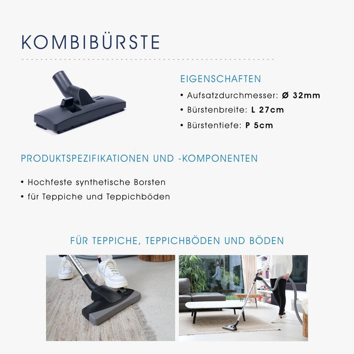 Bausatz 5 Hartbodendüse für Zentralstaubsauger Durchmesser ø32mm