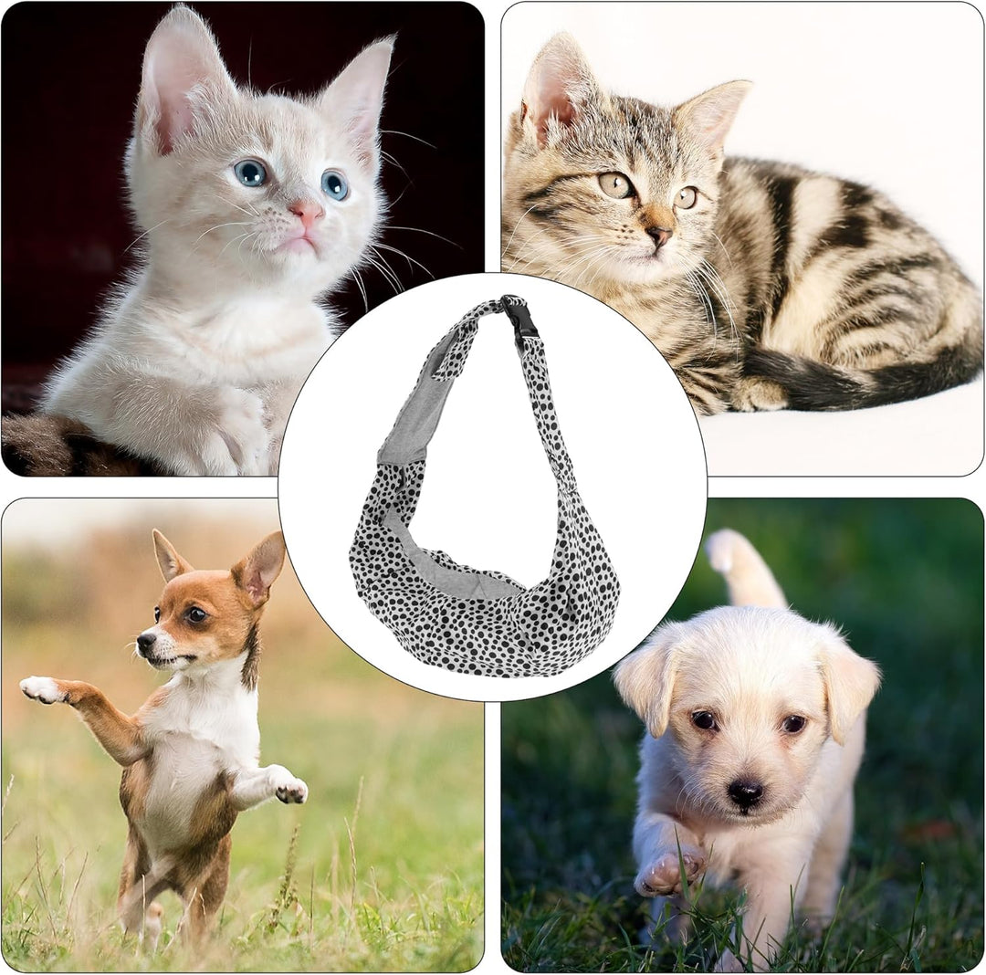 Pet Sling Carrier, Verstellbare Haustier-Tragetasche für Katzen und kleine Hunde, Weiss
