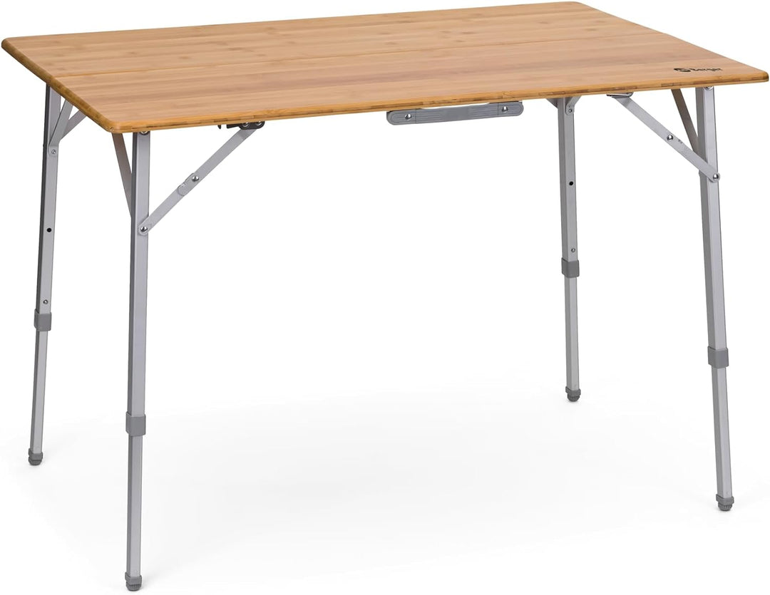 Berger leicht Klapptisch │ Campingtisch Bambus Klappbar Gartentisch Holz │ höhenverstellbar 100x72 c