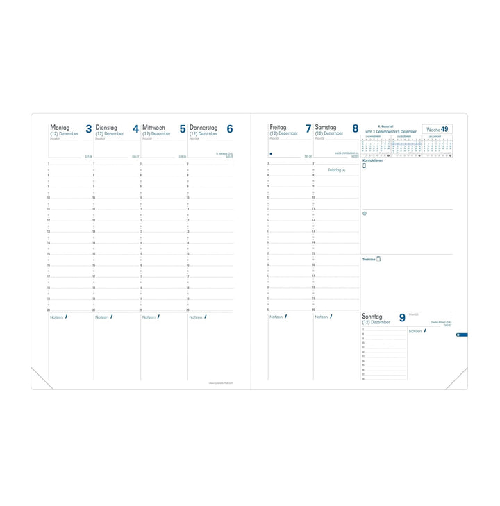 QuoVadis Terminkalender "Trinote" 18x24cm schwarz 28078Q, Kalender