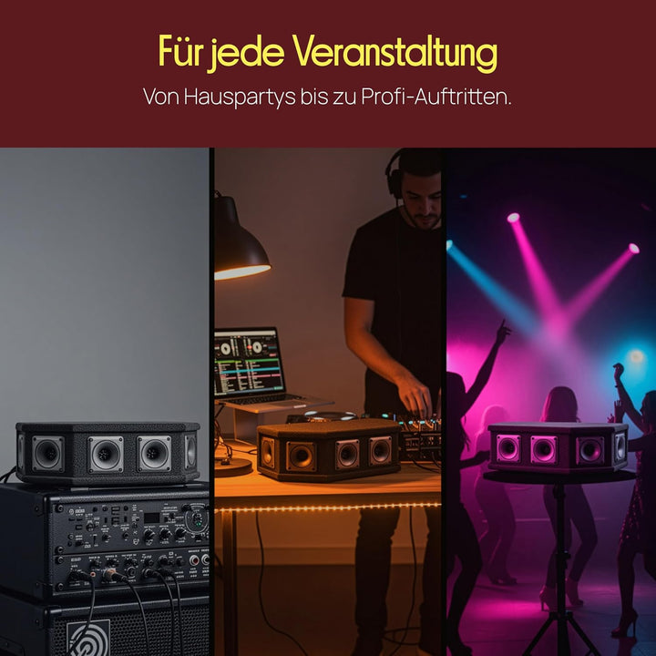 PylePro 300 Watt DJ Lautsprecher Boxen, Party Lautsprecher Passiv Robuste PA Box als Musikanlage 6-W