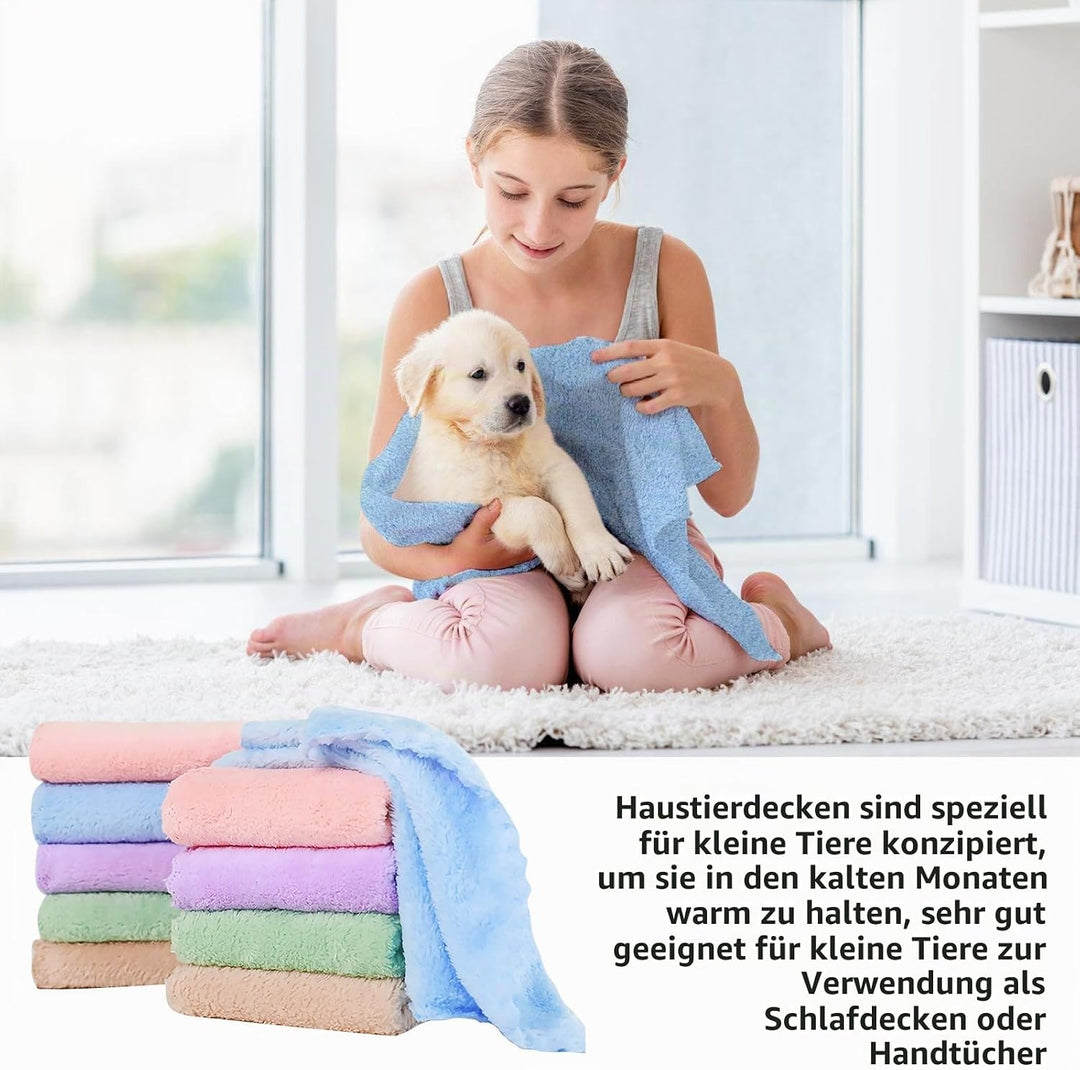 Meerschweinchen Decken,10 Stück Fleece Haustier Decken 35 x 75 cm,Meerschweinchen Käfig Einlagen,Kle