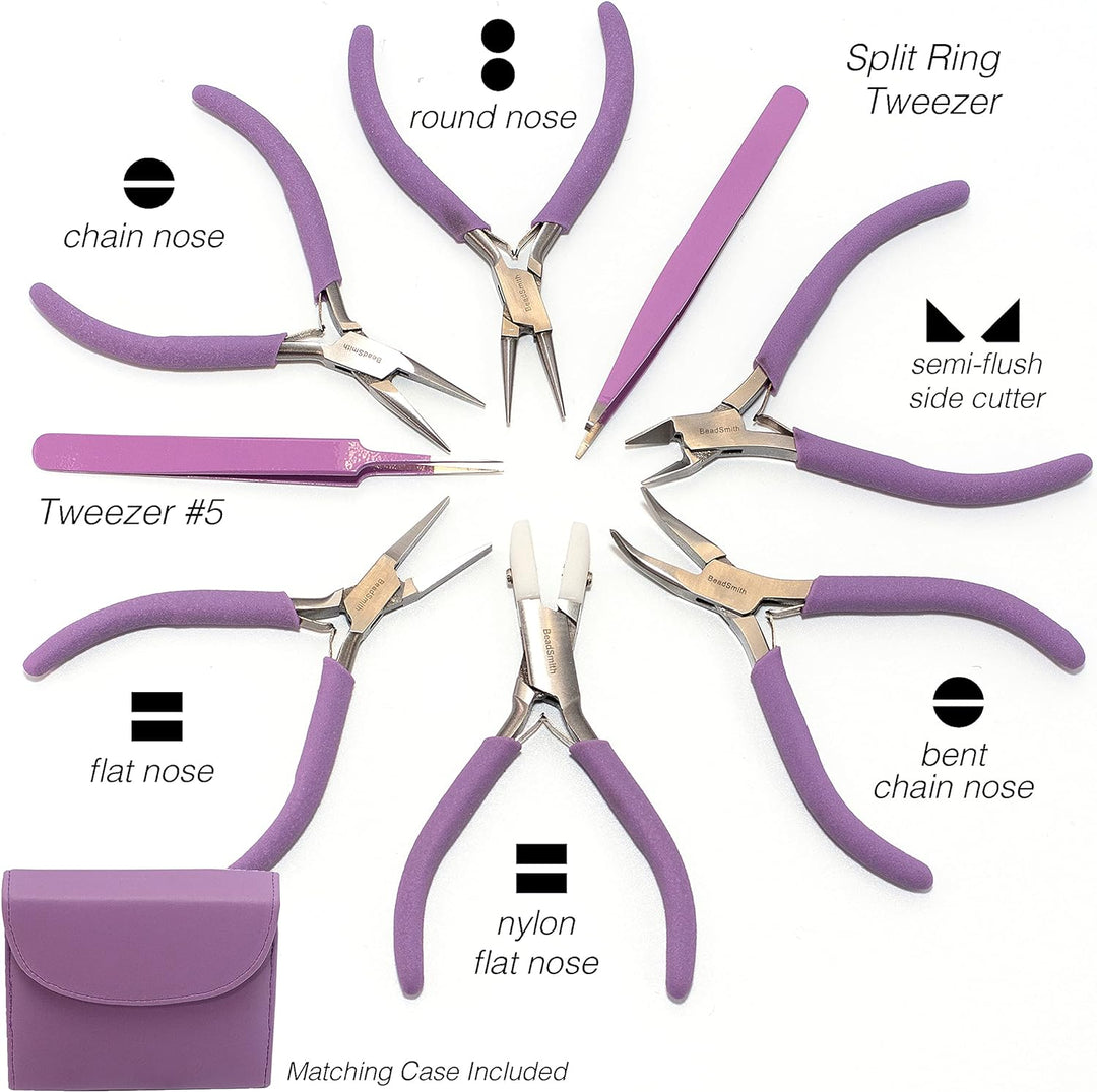 (Purple) - Fashion Colour Plier Set & , Clutch-orchid - PLFAS03 Violett, Violett