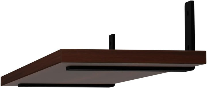 AKKE Hängeregal Wandregal Regalbrett - 60 cm Möbelplatte Metall - Regal - Loft Breto Dunkles Walnuss