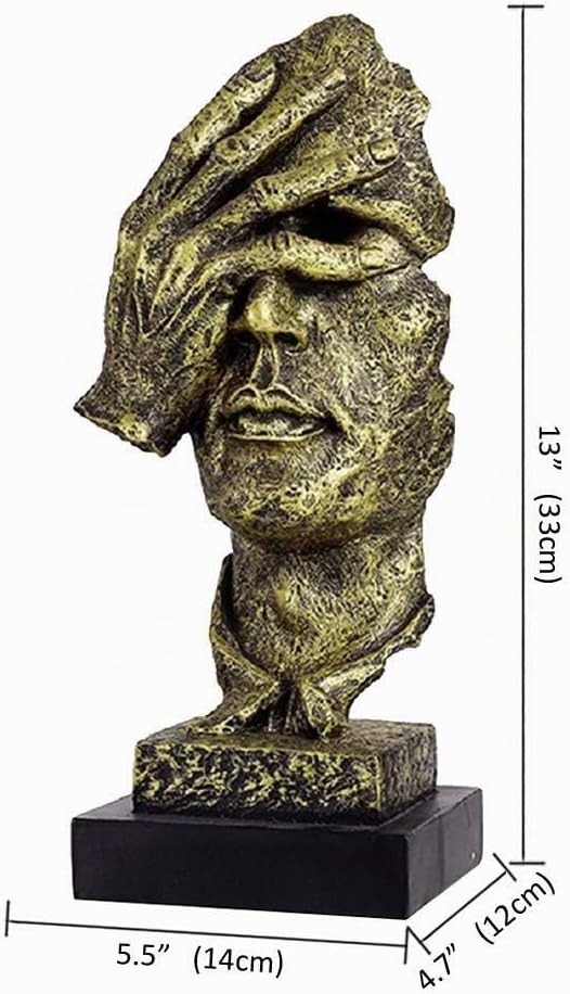 LEPENDOR Abstrakter und kreativer Schreibtisch Dekorationen Die Gesichtsdenker Statue, Handgefertigt
