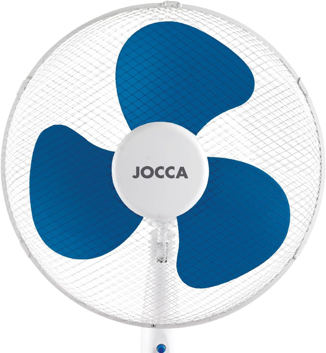 Jocca – Standventilator 40 W/ 3 Geschwindigkeiten/Höhe 45 cm/ 90° neigbarer und oszillierender Kopf/