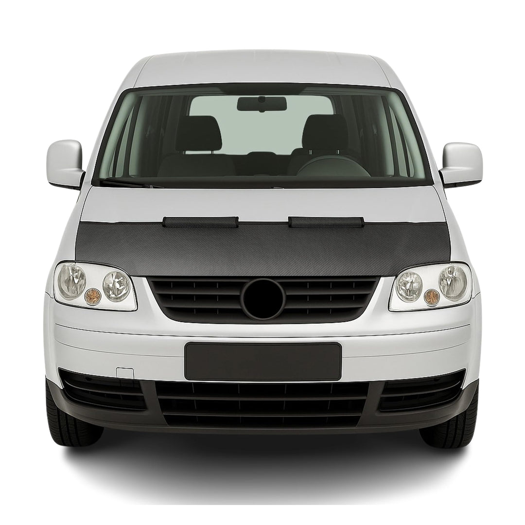 OMAC Haubenbra Steinschlagschutz Bonnet Bra kompatibel mit VW Caddy Touran 2003-10 Carbon Halb Schwa