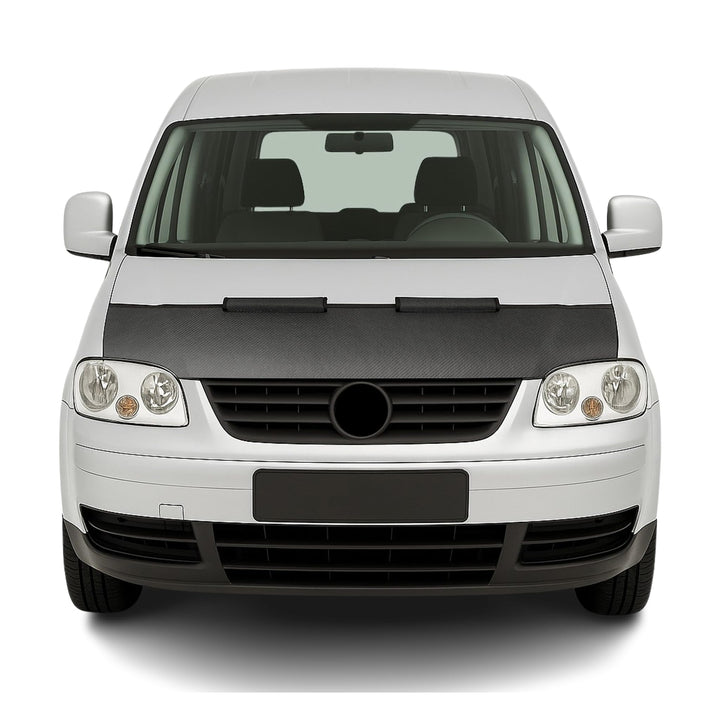 OMAC Haubenbra Steinschlagschutz Bonnet Bra kompatibel mit VW Caddy Touran 2003-10 Carbon Halb Schwa
