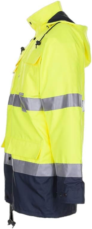 Planam Grösse XL Herren Warn-/Wetterschutz Parka 2-farbig gelb marine Modell 2057 XL Gelb, Marine, X