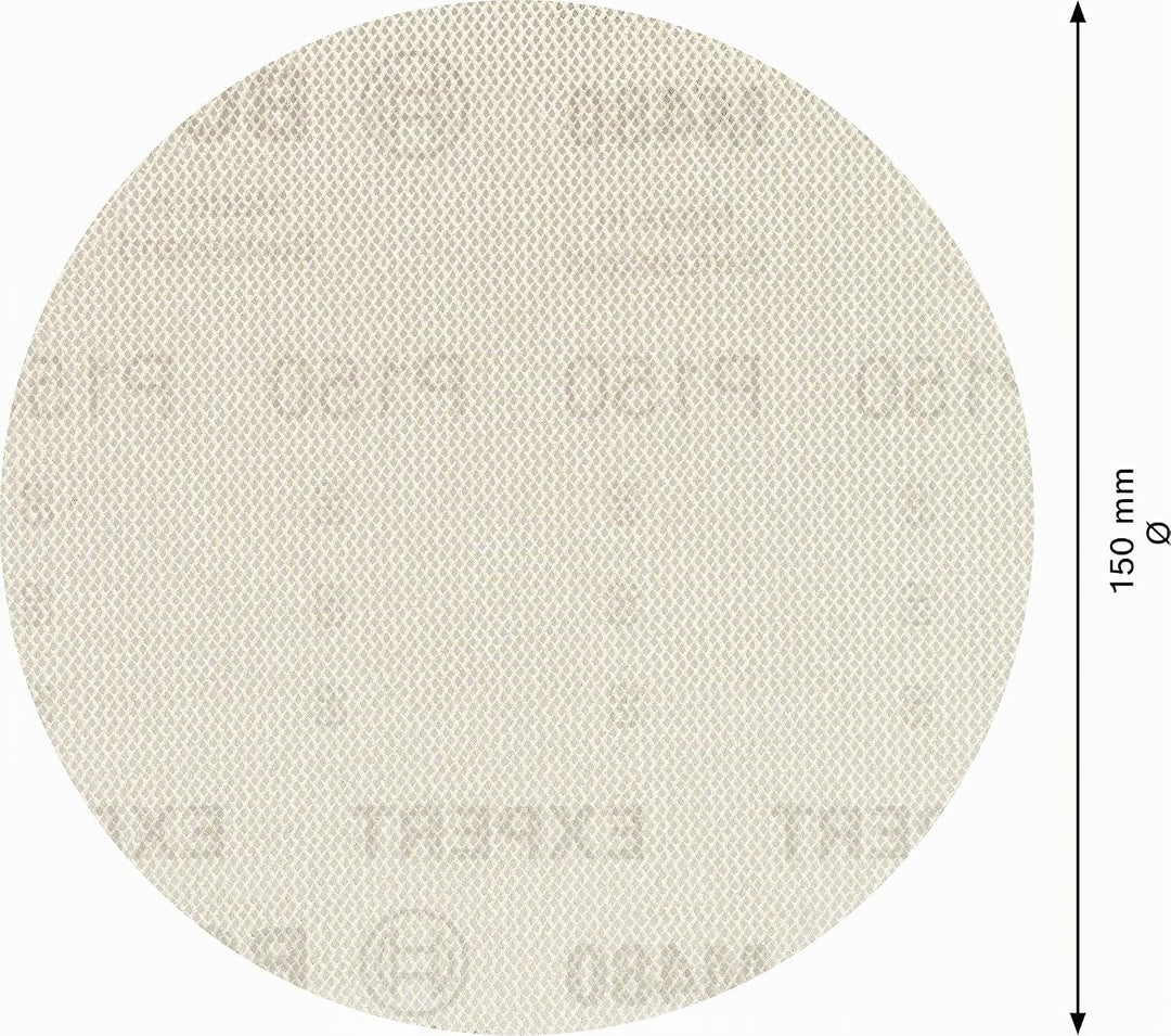 Bosch Accessories 50x Expert M480 Schleifnetz (für Hartholz, Farbe auf Holz, Ø 150 mm, Körnung 150,