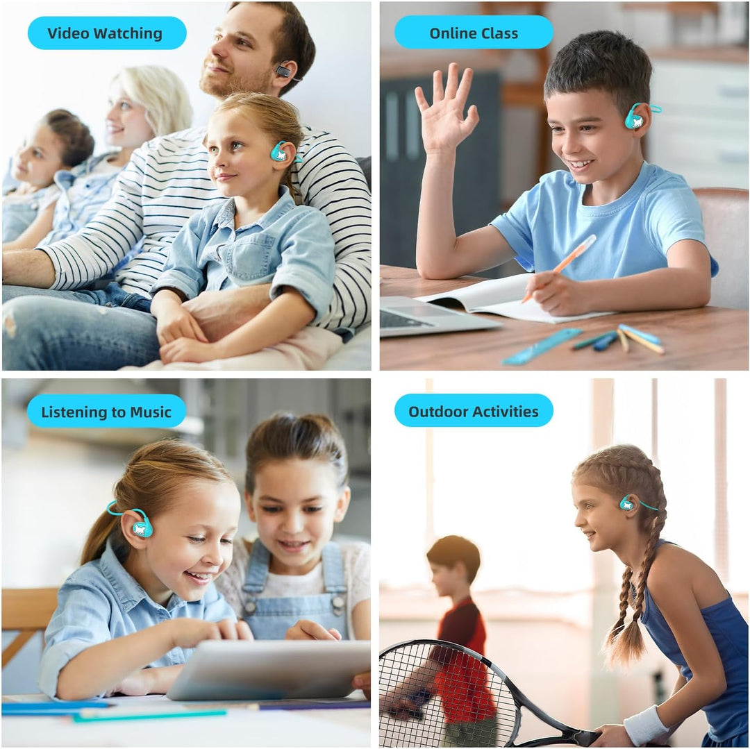 LK15 Kinder-Kopfhörer, offener Ohr-Bluetooth-Kopfhörer mit Luftleitung, ultraleicht, 85 dB Lautstärk