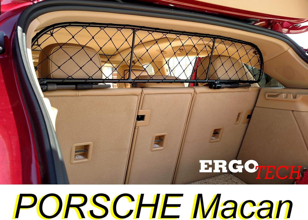 ERGOTECH Trennnetz Trenngitter Hundegitter für Porsche Macan (2014-2024), RDA65-XXS16/G