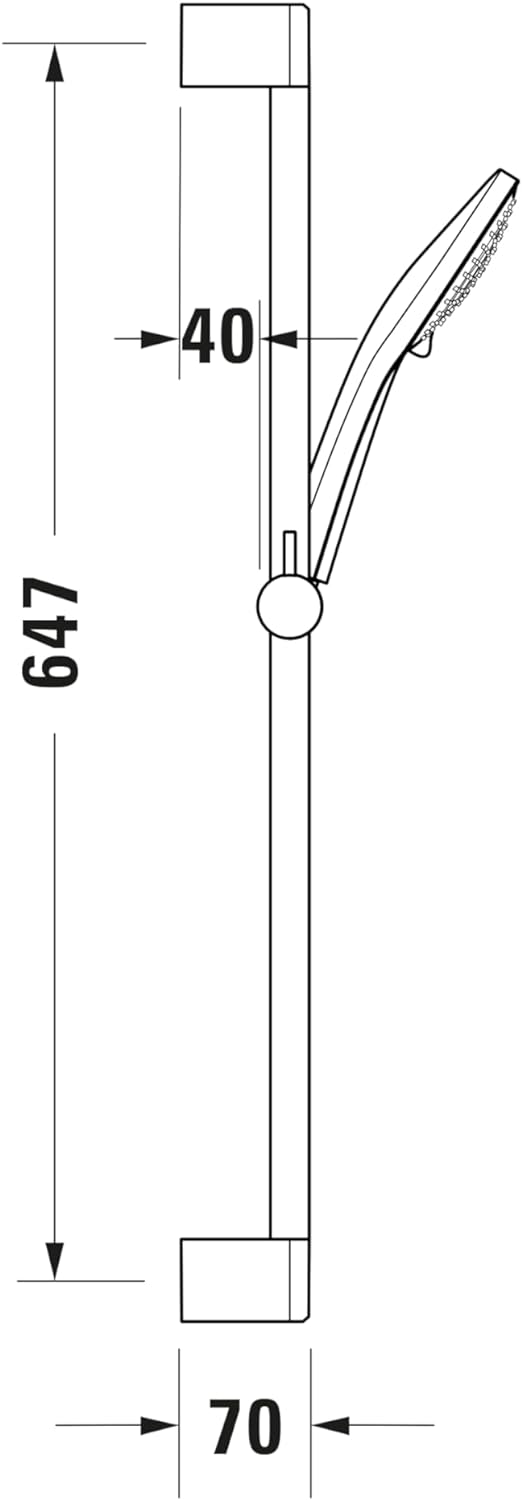 Duravit Universal Duschsystem, Duschset mit 3 Strahlarten (Rain, Intense Rain, Soft Rain), Duschstan