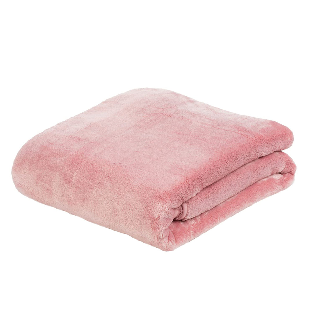Gözze - Premium Cashmere-Feeling Wohn- und Kuscheldecke, 500 g/m², 130 x 170 cm - Altrosa Altrosa 13