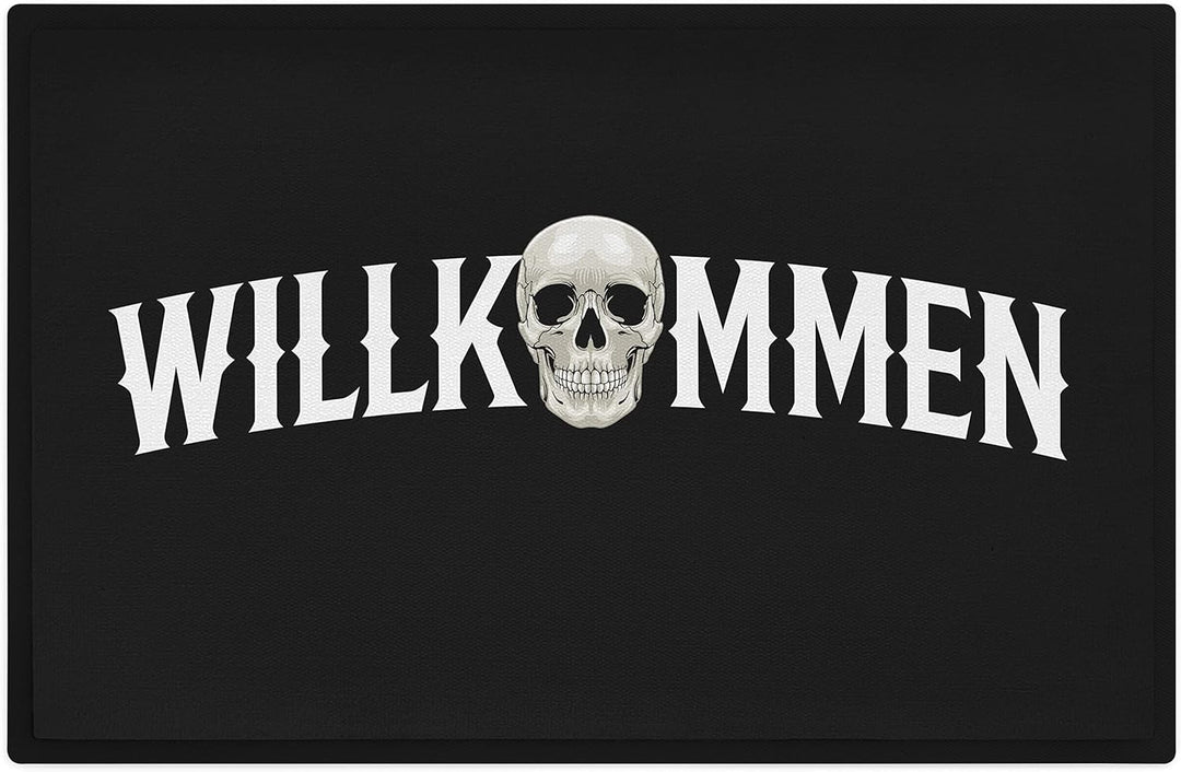 Trendation - Willkommen Fussmatte Grafik Schmutzfangmatte Geschenk Aussen Innenbereich 60x40 cm Wasc