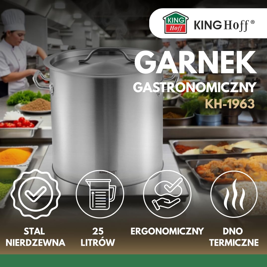 Gastronomischer Topf Kochtopf 32 cm 25L EdelstahL Kinghoff KH-1963