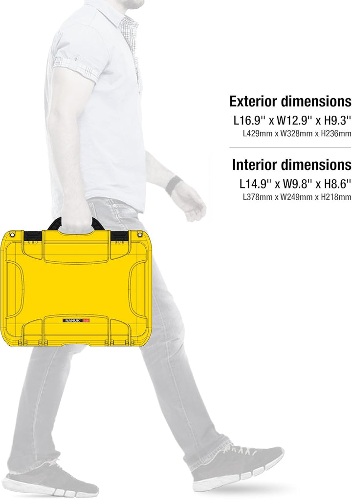 Nanuk 918 Wasserdichter Hartschalenkoffer Mit Gepolsterten Trennwänden und Organizer für Deckel - Ge