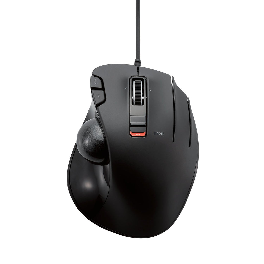 ELECOM M-XT3URBK Mouse Wired Trackball Grip 6 Button, Black Thumb-operated Wickel