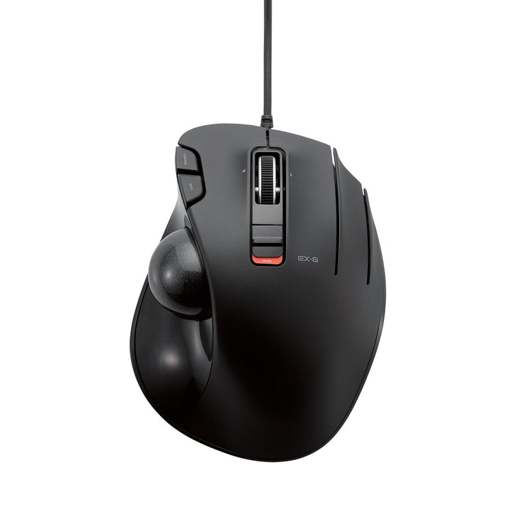 ELECOM M-XT3URBK Mouse Wired Trackball Grip 6 Button, Black Thumb-operated Wickel